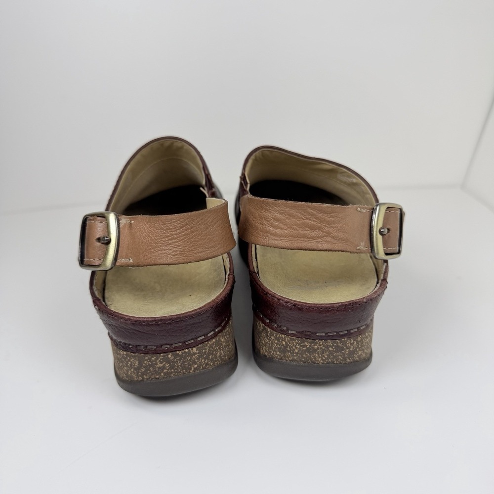 Dansko Merrin Brown Leather Slingback Clogs Women's 39 US 8.5-9 - Picture 5 of 15